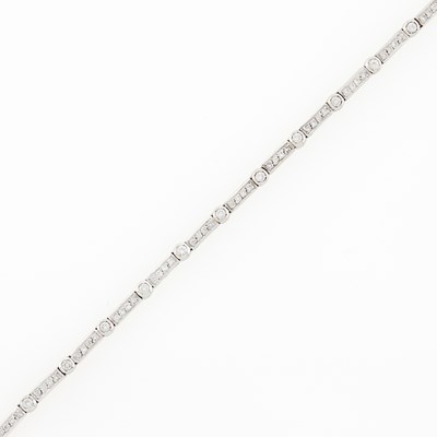 Lot 2093 - White Gold and Diamond Bracelet