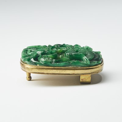 Lot 84 - A Chinese Jadeite Belt Buckle