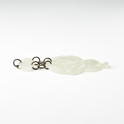 Lot 45 - A Chinese White Jade Pendant