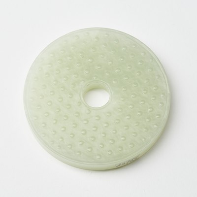 Lot 60 - A Chinese White Jade Bi