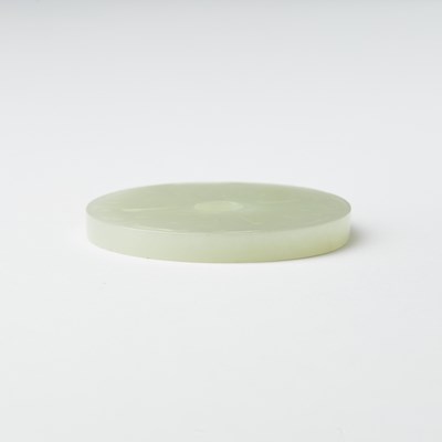 Lot 60 - A Chinese White Jade Bi