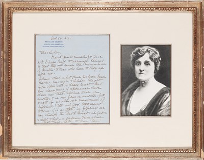 Lot 808 - An autograph letter from The Age of Innocence author