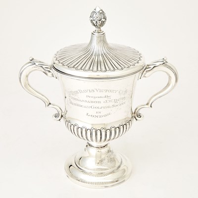 Lot 248 - George V Sterling Silver "Davis Victory Cup" Golfing Trophy