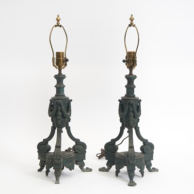 Lot 234 - Pair of Iron Antique Style Lamps