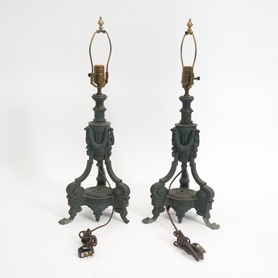 Lot 234 - Pair of Iron Antique Style Lamps
