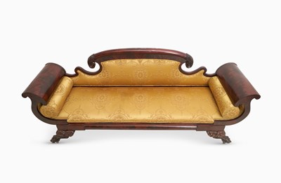 Lot 191 - Classical Style Upholstered Mahogany Sofa