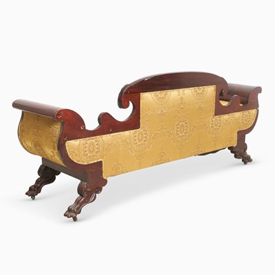 Lot 191 - Classical Style Upholstered Mahogany Sofa