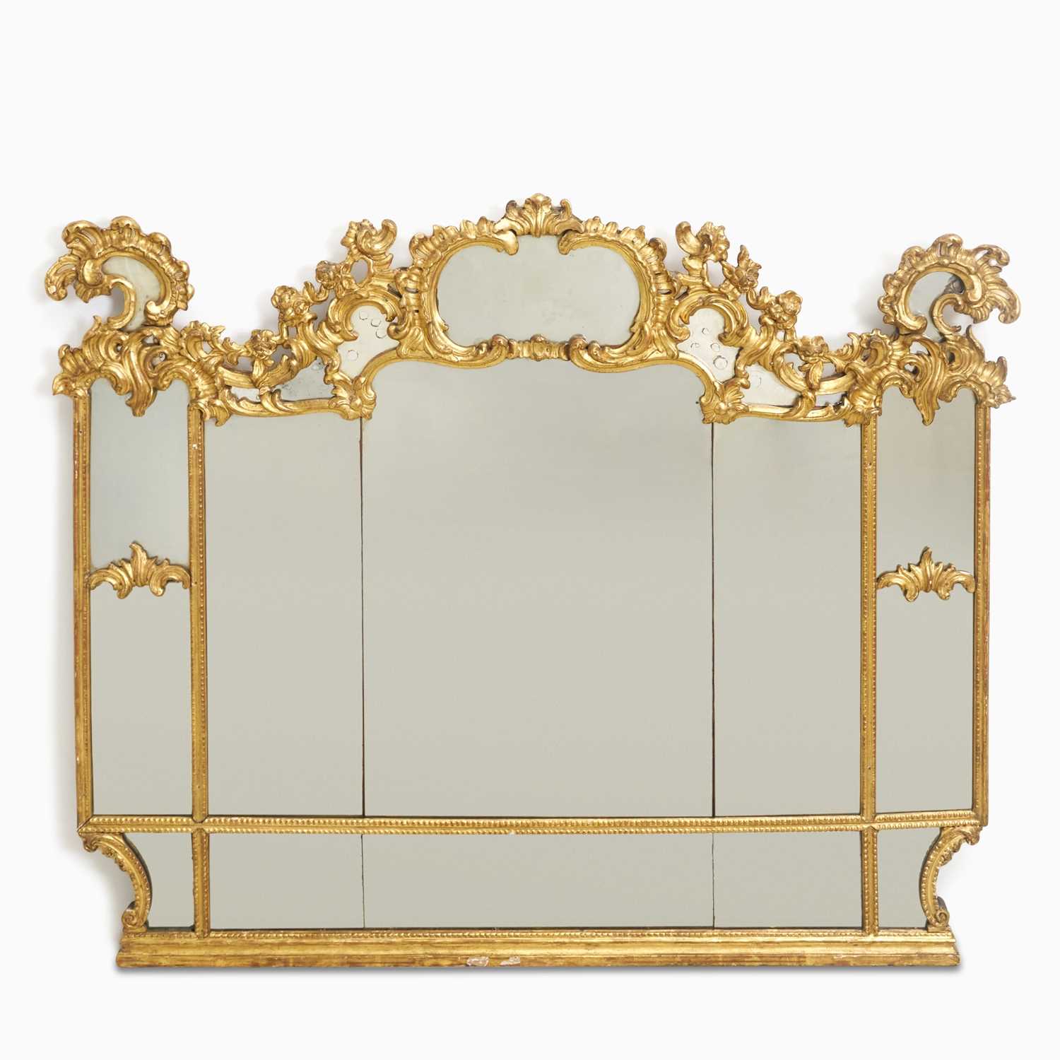 Lot 250 - Louis XV Style Giltwood Over-Mantel Mirror