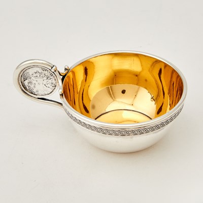 Lot 553 - Fabergé Parcel-Gilt Silver Charka