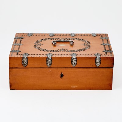 Lot 528 - Russian Cut Steel and Birch Covered Box