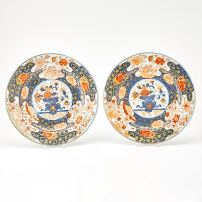 Lot 133 - Pair of Chinese Imari Porcelain Chargers