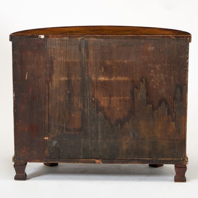 Lot 212 - Pair of Italian Art Deco Rosewood and Macassar Ebony Demilune Cabinets