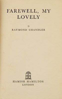 Lot 687 - Raymond Chandler's copy of the first English edition of Farewell, My Lovely