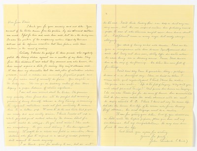 Lot 708 - John Steinbeck responds to Cannery Row being banned in a school