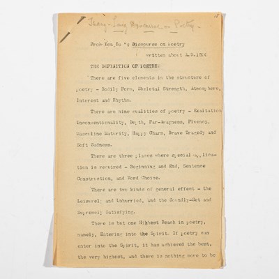 Lot 701 - In 1922, Chandler breaks down Chinese poetry