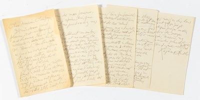 Lot 723 - A five-page autograph letter in French from Raymond Chandler in defense of "The Long Goodbye"