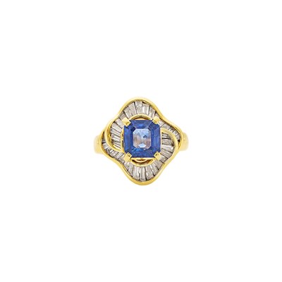 Lot 2177 - Gold, Sapphire and Diamond Ring