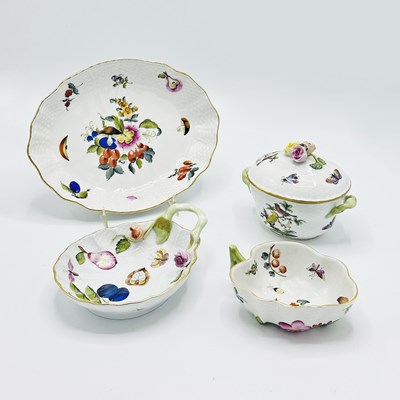 Lot 1141 - Two Herend Porcelain "Fruit and Flowers" Dishes