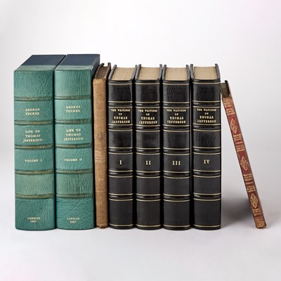 Lot 528 - Three works on Jefferson and a work on Jackson with a fine map