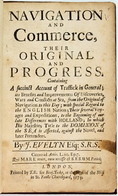 Lot 11 - John Evelyn's rare history of navigation
