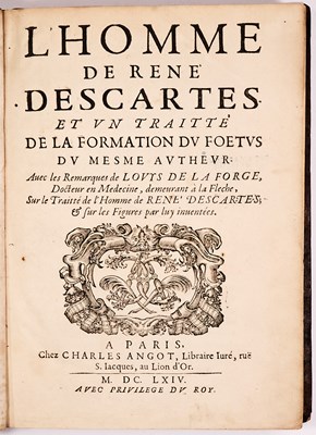 Lot 648 - Descartes on the body as a material machine