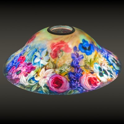 Lot 108 - Ulla Darni Reverse Painted Glass Chandelier