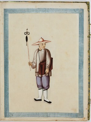 Lot 47 - Album of pith paintings of occupations