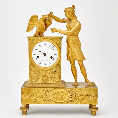 Lot 468 - Restauration Ormolu Figural Mantel Clock