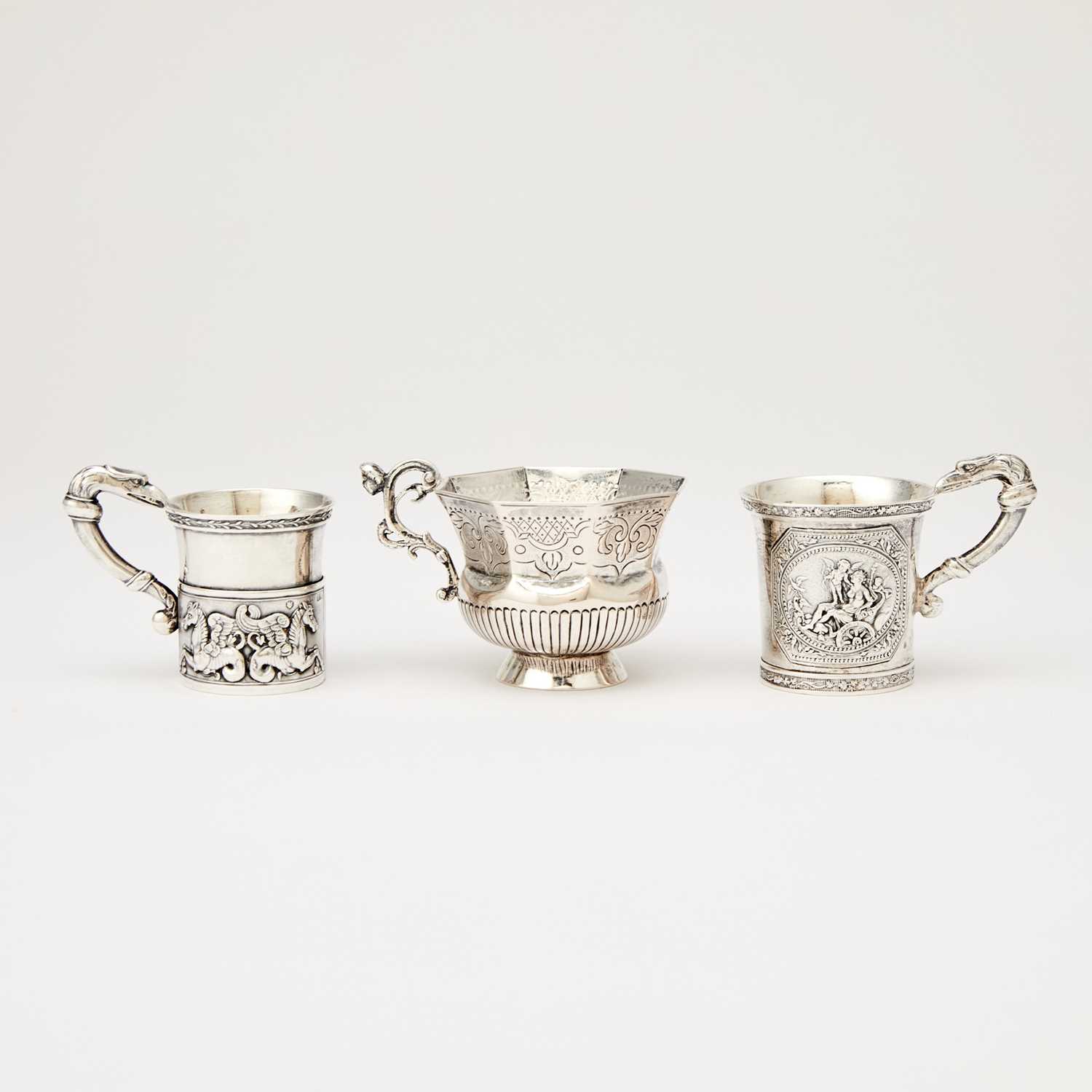 Lot 529 - Group of Three Russian Silver Charkas