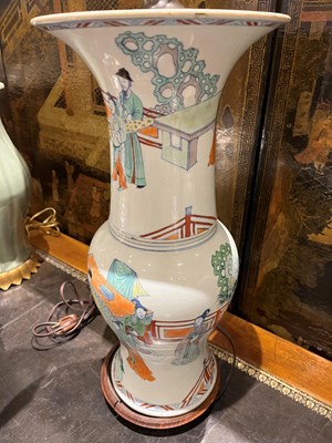 Lot 101 - Chinese Doucai Porcelain Yen Yen Vase