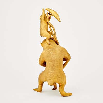 Lot 98 - Japanese Gilt-Bronze Monkey Figural Group