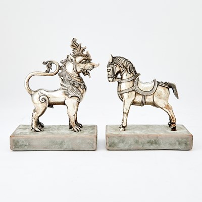 Lot 96 - Two Indian Silver Figures