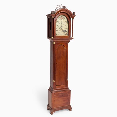 Lot 370 - Chippendale Cherry Tall Case Clock