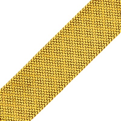 Lot 1035 - Merrin Wide Braided Gold Mesh Bracelet