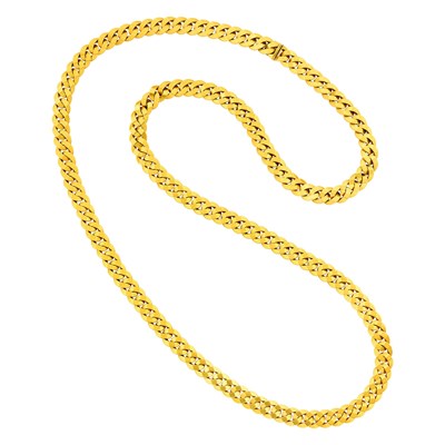 Lot 31 - Bulgari Long Gold Curb Link Chain Necklace