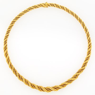 Lot 2045 - Gold Rope-Twist Necklace