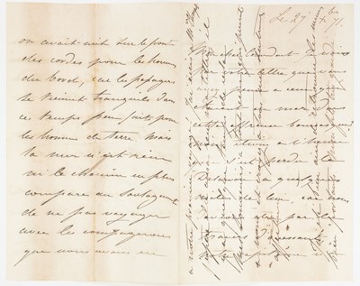 Lot 581 - A letter from the exiled Empress Eugenie, written in England soon after the Franco-Prussian War