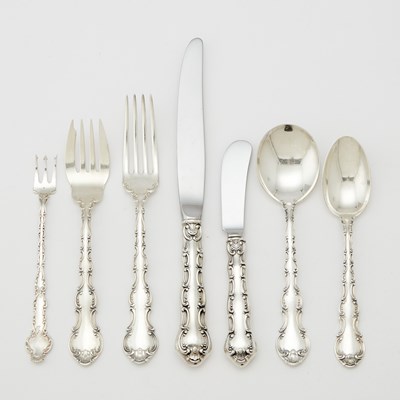 Lot 90 - Gorham Sterling Silver "Strassbourg" Pattern Flatware Service