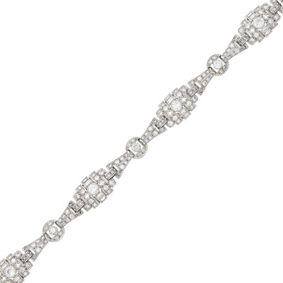 Lot 1180 - Birk's Platinum and Diamond Bracelet