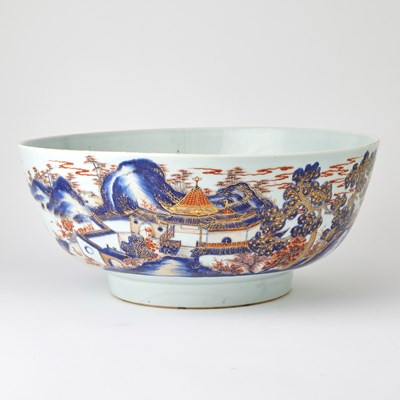 Lot 665 - A Large Chinese Imari Punchbowl