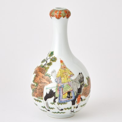 Lot 645 - A Chinese Enameled Porcelain Bottle Vase