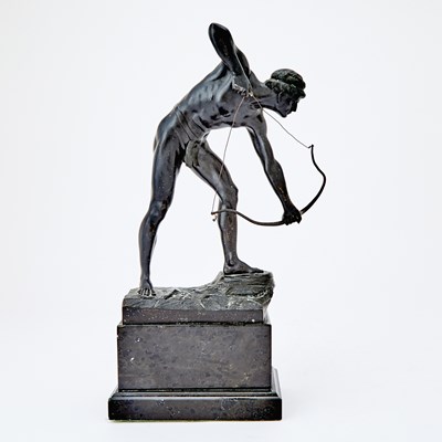 Lot 262 - German Patinated Bronze Figure of a Male Archer