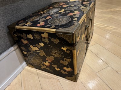 Lot 768 - A Japanese Lacquer Kobako Traveling Chest