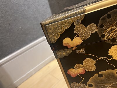 Lot 768 - A Japanese Lacquer Kobako Traveling Chest