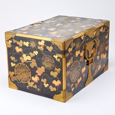 Lot 768 - A Japanese Lacquer Kobako Traveling Chest