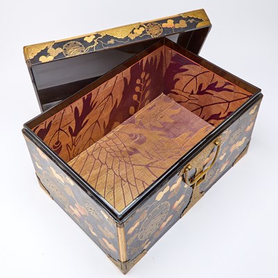 Lot 768 - A Japanese Lacquer Kobako Traveling Chest