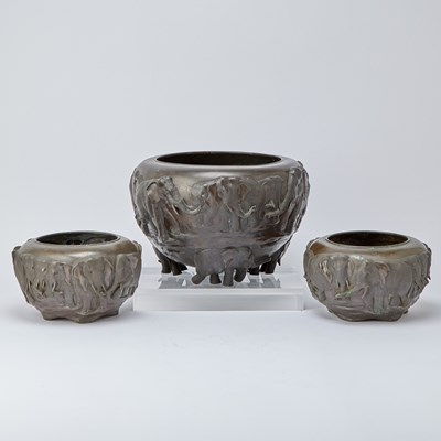 Lot 782 - Set of Three Japanese Bronze Bowls