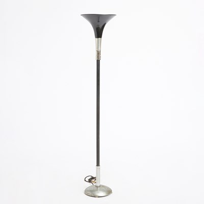 Lot 402 - Art Deco Painted Metal and Chrome Floor Lamp