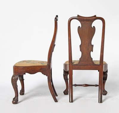 Lot 495 - Pair of George II Mahogany Side Chairs