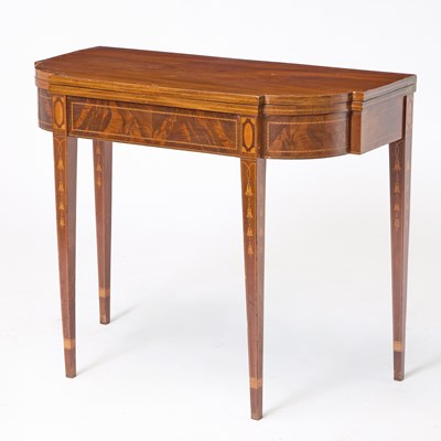 Lot 429 - Federal Inlaid Mahogany Fold-Over Card Table